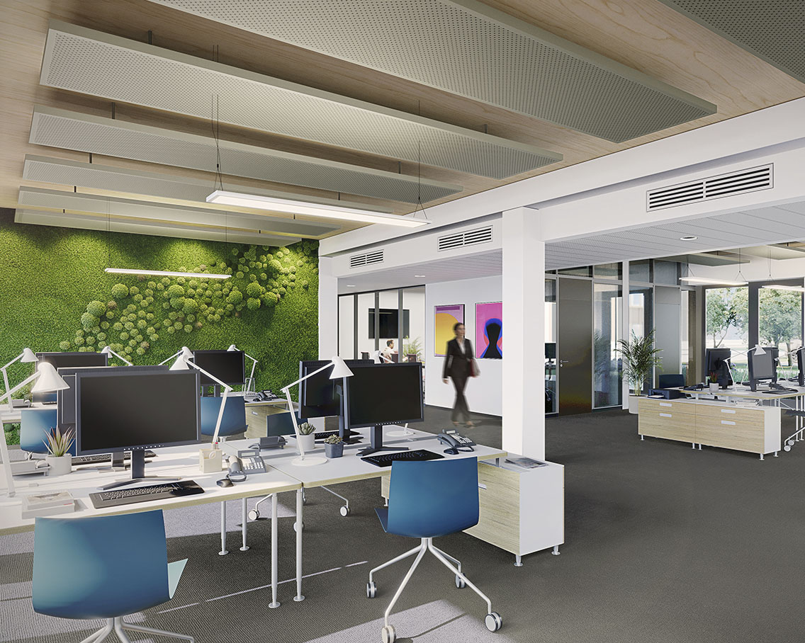 Innenraum-Visualisierung von modernen Büros